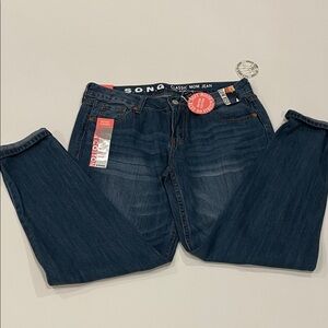 SONG Classic Mom Jeans - Dark Blue